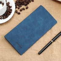 Men's Wallet Long Retro Thin Frosted Soft Wallet Fashion Wallet sku image 2