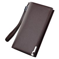Long Wallet Men's Multi-card Zipper Clutch Bag Simple European And American Style Factory Sales sku image 5
