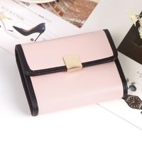 New Ladies Wallet Short Organ Bag Fashion Multi-card Buckle Coin Purse Small Card Bag Wholesale sku image 4