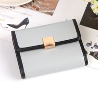 New Ladies Wallet Short Organ Bag Fashion Multi-card Buckle Coin Purse Small Card Bag Wholesale sku image 5