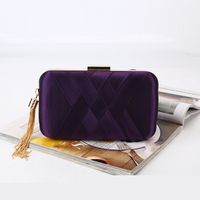 Tassel Dinner Bag Handmade Silk Evening Bag Wedding Banquet Clutch Handbag sku image 1