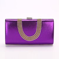 Dinner Bag Classic Evening Bag U-shaped Diamond-studded Clutch sku image 2