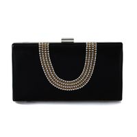 Dinner Bag Classic Evening Bag U-shaped Diamond-studded Clutch sku image 3