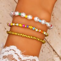 Color Rice Bead Imitation Pearl Three-piece Combination New Bracelet main image 1