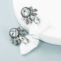Rhinestone Long Tassel Earrings Fashion Diamond Gemstone Bohemian main image 6