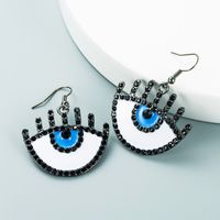 Creative Fashion Alloy Drop Oil Diamond Eyes Earrings main image 6
