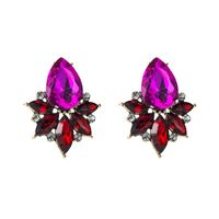 Exaggerated Personality Drop-shaped Colored Glass Diamond Alloy Diamond Earrings main image 8
