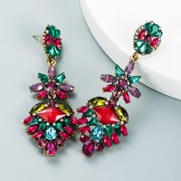 Fashion Colored Diamond Earrings Creative Bohemian Ethnic Style Jewelry Wholesale main image 6