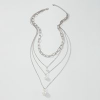 Retro Multi-layered Wearing Temperament Necklace Imitation Pearl Chain Niche Exaggerated Necklace main image 3