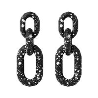 E10061 Europe And America Cross Border Exaggerated Jewelry Personality Black And White Dots Earrings Fashion Temperamental Cold Style Alloy Earring sku image 2