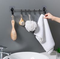 Bathroom Non-marking Viscose Double-layer Towel Rack Wall Suction Towel Rack Kitchen Suction Cup Towel Bar Rack main image 5
