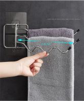 Multi-bar Rotating Towel Rack Punch-free Rotating Rack Stainless Steel Bathroom Towel Rack main image 4