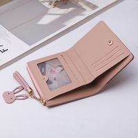 New Style Ladies Wallet Short Color Contrast Stitching Coin Purse Korean Style Buckle Zipper Wallet Wholesale main image 4
