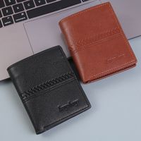 Men's Short Leather Wallet Wallet Men Cross-border Wallet Zipper Leisure Multi-card Position Dollar Clip main image 5