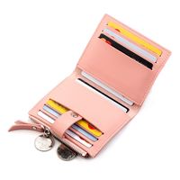 New Women's Wallet Short Driver's License Wallet Korean Coin Purse Female Mini Button Bag Wholesale main image 5