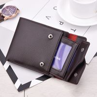 Neue Produkte Herren Brieftasche Kurz Wallet Men Multi-card-position Führerschein Knopf Tasche Flut Litschi Muster Brieftasche Großhandel main image 4