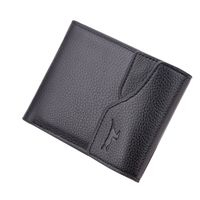 Neue Produkte Herren Brieftasche Kurz Wallet Men Multi-card-position Führerschein Knopf Tasche Flut Litschi Muster Brieftasche Großhandel main image 3