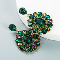 Fashion Diamond Drop-shaped Colored Glass Diamond Earrings Ear Jewelry main image 7