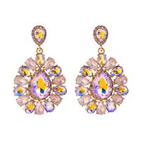 Fashion Diamond Drop-shaped Colored Glass Diamond Earrings Ear Jewelry main image 8