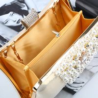 Cross-border Luxury Pearl Embroidery Dinner Bag Women's Evening Bag Party Clutch Popular Rhinestone Banquet Bag Factory Direct Sales main image 4