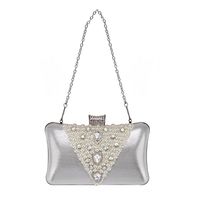 Cross-border Luxury Pearl Embroidery Dinner Bag Women's Evening Bag Party Clutch Popular Rhinestone Banquet Bag Factory Direct Sales main image 6