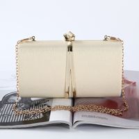 Dinner Bag New Handmade Dinner Clutch Creative Metal Strip Small Square Bag main image 1