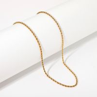 18k Gold-plated Stainless Steel Necklace Jewelry Gold Fine Chain Necklace main image 1