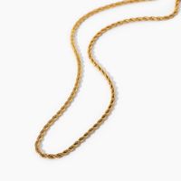 Collar De Acero Inoxidable Chapado En Oro De 18k, Collar De Cadena Fina De Oro main image 5