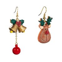 2021 Fashion All-match Christmas Elk Bell Asymmetric Earrings European And American Trend Earrings Christmas main image 6