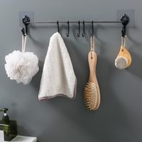 Bathroom Non-marking Viscose Double-layer Towel Rack Wall Suction Towel Rack Kitchen Suction Cup Towel Bar Rack sku image 2