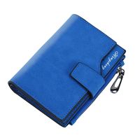 Women's Solid Color Pu Leather Side Zipper Card Holders sku image 1