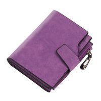 Women's Solid Color Pu Leather Side Zipper Card Holders sku image 6