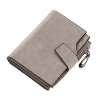 Women's Solid Color Pu Leather Side Zipper Card Holders sku image 7