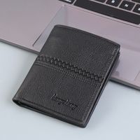 Men's Short Leather Wallet Wallet Men Cross-border Wallet Zipper Leisure Multi-card Position Dollar Clip sku image 1