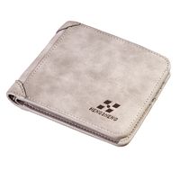 Cartera Para Hombre, Corta, De Cuero Esmerilado, Retro, Triple, Vertical, Para Jóvenes, Versión Coreana, Ranura Para Múltiples Tarjetas sku image 8