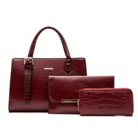 Medium Pu Leather Fashion Bag Sets sku image 1