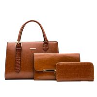 Medium Pu Leather Fashion Bag Sets sku image 4