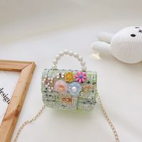 Children's One-shoulder Diagonal Bag Pearl Portable Coin Purse Bear Bow Cute Accessory Bag Wholesale sku image 5