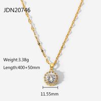 Simple Style Stainless Steel Copper Plating Gold Plated Pendant Necklace sku image 1