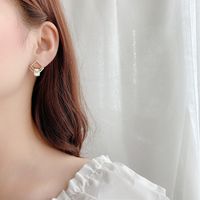 Korea's Micro-inlaid Simple Geometric Square Earrings Zircon Fashion Earrings main image 1