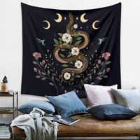 Flower Moon Phase Snake Tapestry Bedroom Home Decoration Background Cloth Wall Hanging Tapestry main image 1