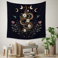 Flower Moon Phase Snake Tapestry Bedroom Home Decoration Background Cloth Wall Hanging Tapestry main image 3