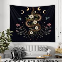 Flower Moon Phase Snake Tapestry Bedroom Home Decoration Background Cloth Wall Hanging Tapestry main image 5