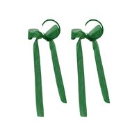Retro Green Bow Ribbon Earring Earrings European And American Earrings Women Wholesale main image 6
