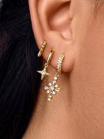 Jewelry Micro-studded Eight Pointed Star New Cross-border Personality Earrings Wholesale main image 3