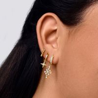 Jewelry Micro-studded Eight Pointed Star New Cross-border Personality Earrings Wholesale main image 4