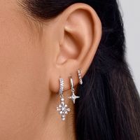 Jewelry Micro-studded Eight Pointed Star New Cross-border Personality Earrings Wholesale main image 5