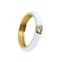 Cross-border Color Epoxy Enamel Temperament Plated 18k Ring Fashion Trend Copper Ring main image 5