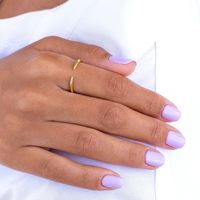 Foreign Trade 18k Gold Copper Ring Simple Fashion Smooth Thin Tail Joint Open Ring main image 5
