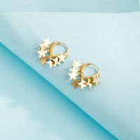 Simple Style Star Patchwork Plating Alloy No Inlaid Earrings main image 1